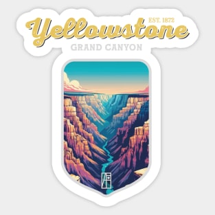 USA - NATIONAL PARK - YELLOWSTONE Grand Canyon of the Yellowstone - 3 Sticker